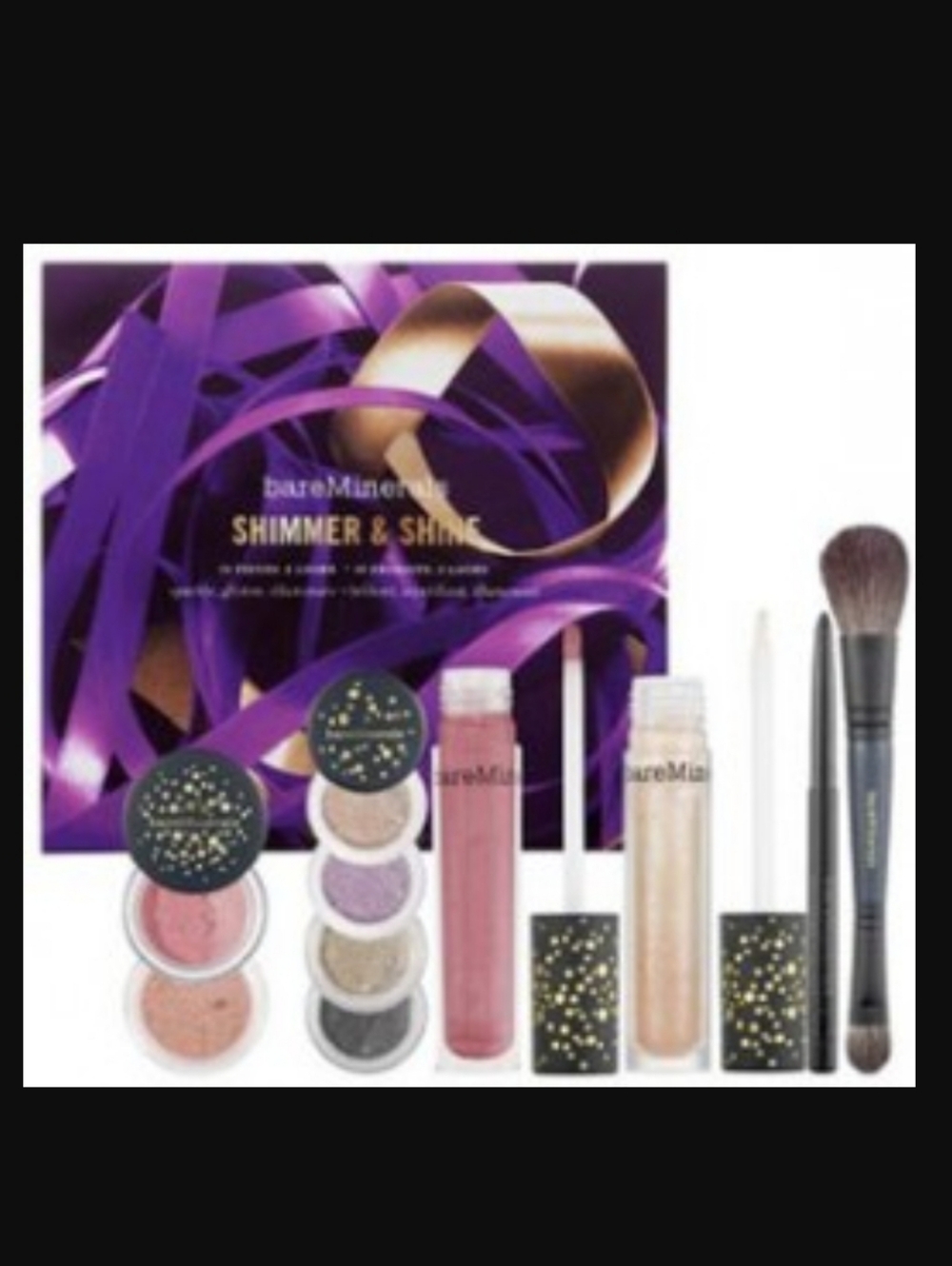bareMinerals Shimmer & Shine Eyeshadow and Lip Duo - Pink, Champagne, Purple